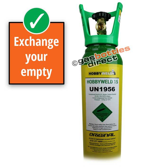 Hobbyweld 15 Welding Gas Cylinder Refill